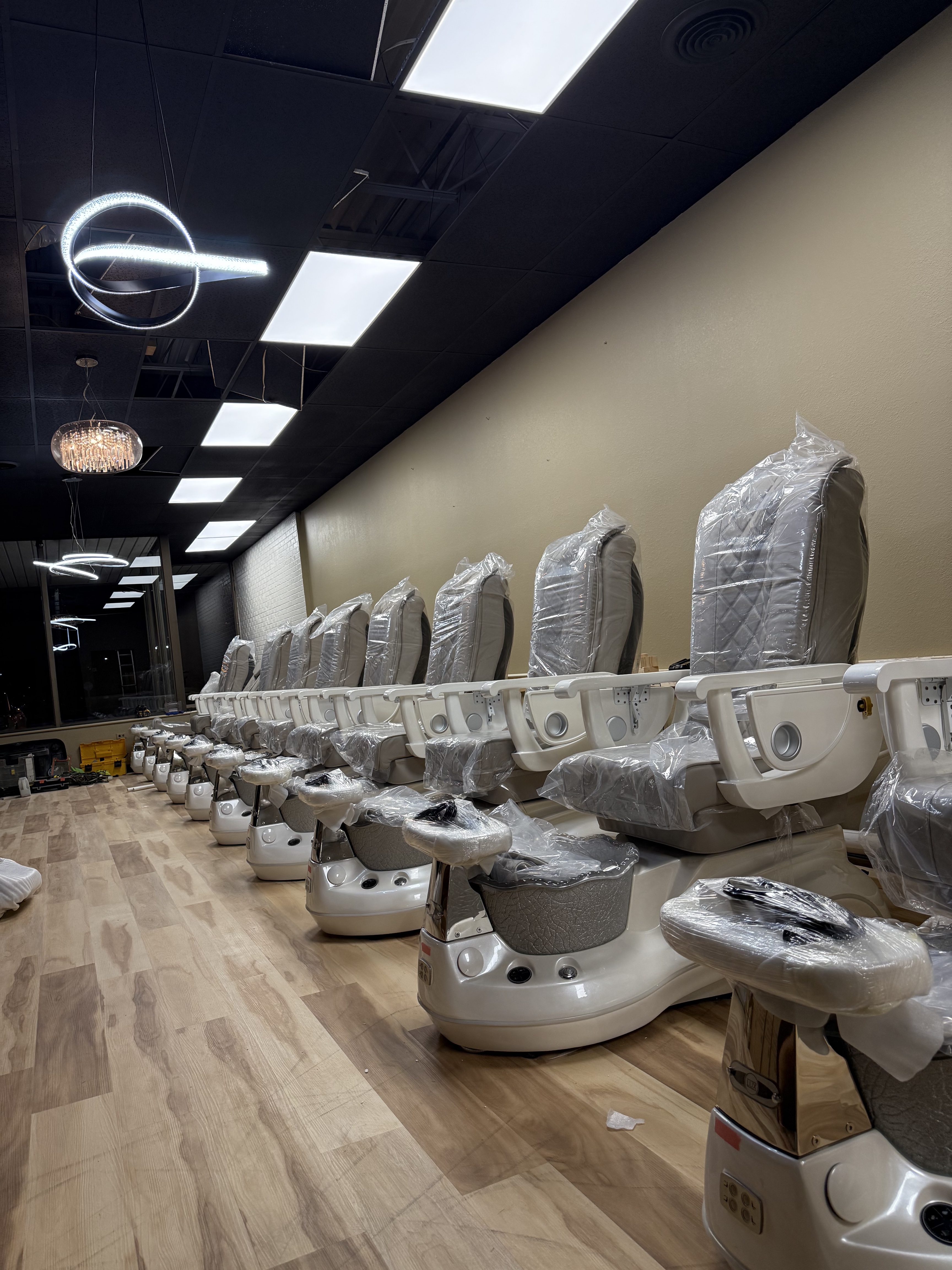 Pedicure chairs row
